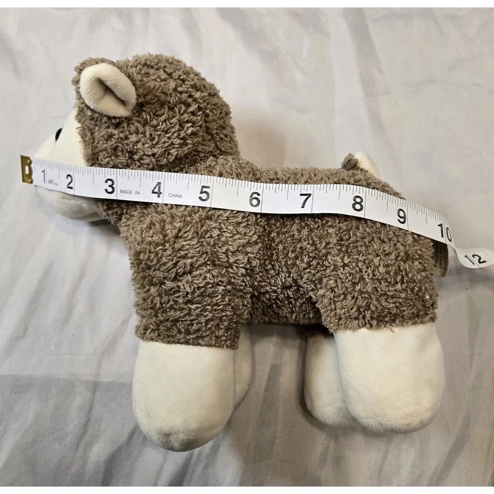 Fuzzy Plush‎ Brown Cream Lamb 10